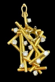18k Gold and Diamond Pendant
