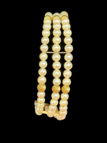 14k Gold and Pearl Bracelet