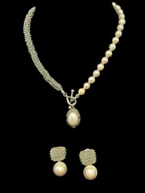 Michael Dawkins Sterling Necklace and Earrings