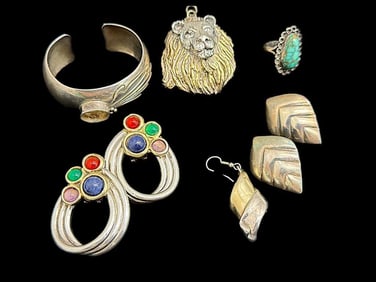 Yaacov Heller Sterling Lion Brooch and more
