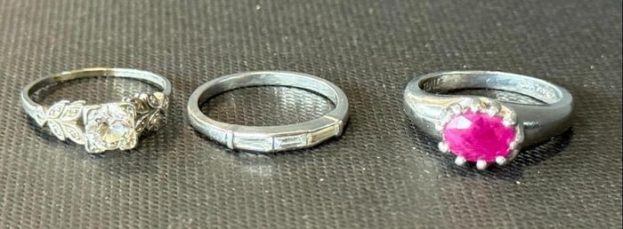 3 Platinum Rings