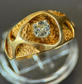 14k Gold and Diamond Ring