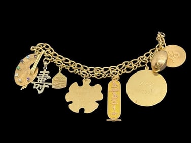Gold Charm Bracelet