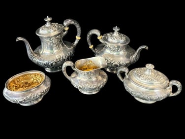 Group of Sterling Silver Teapots etc