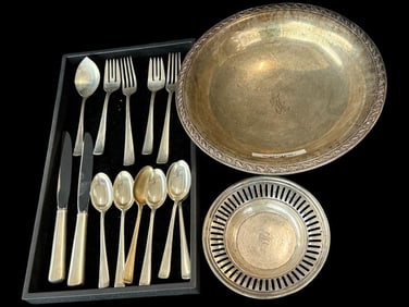 Group of Sterling Silver Flatware etc