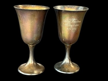 Two Gorham Sterling Silver Goblets
