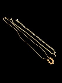 14k Gold Bracelets and Necklace