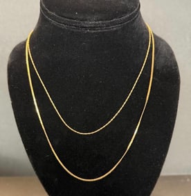 Two 14k Gold Necklaces