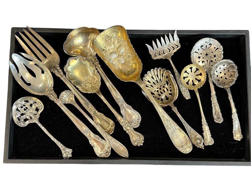 Sterling Silver Spoons, Forks etc: Sterling Silver Spoons, Forks etc. Approx. 14 ozt.
