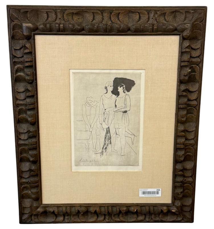 After Pablo Picasso Grace Et Mouvement: After Pablo Picasso Grace Et Mouvement. Approx. 8 x 11 inches. Frame approx. 22 x 25 inches.