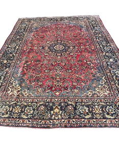 Handmade Persian Ghom Rug: Handmade Persian Ghom Rug. Approx. 9'8" x 13'2".