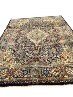 Handmade Persian Kashmar Rug: Handmade Persian Kashmar Rug. Approx. 9'8" x 13'2".
