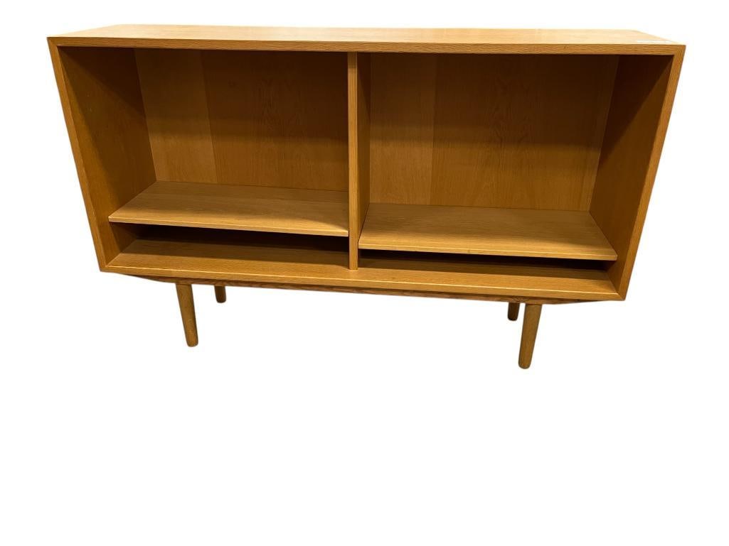 Borge Mogensen Cabinet: Borge Mogensen Two Part Cabinet, 1960's, Oak. Manufactured by Karl Andersson's, Sweden. Approx. 33 x 53 x 14 inches.