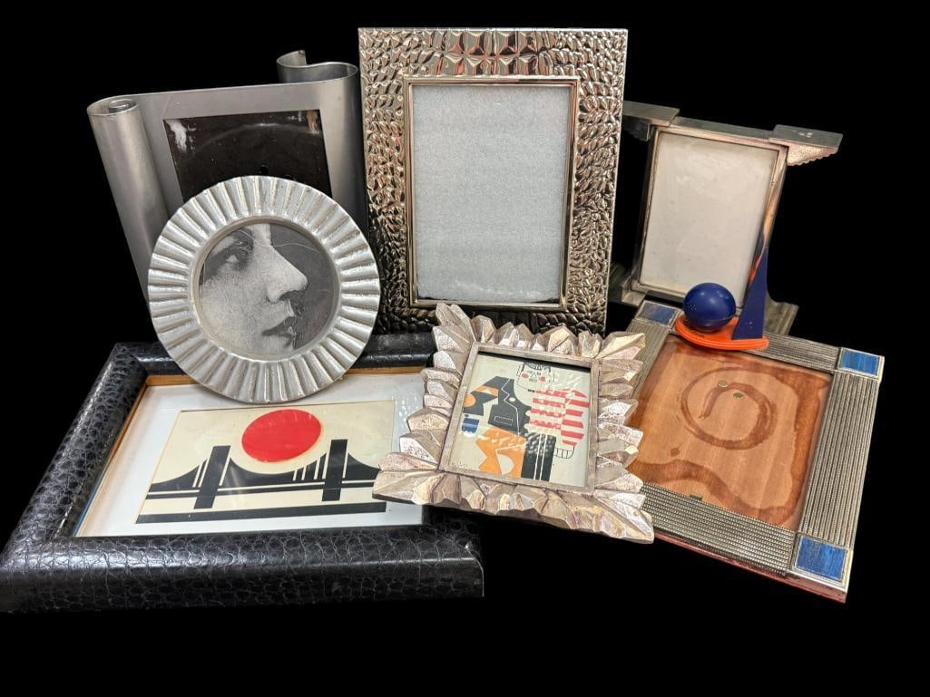 7 Picture Frames and World Fair S/P: 7 Picture Frames and World Fair S/P. Largest approx. 9.5 x 11.5 inches.