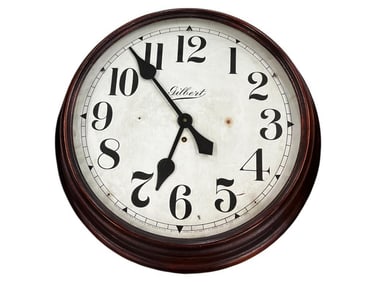WM. L. Gilbert Round Wall Clock