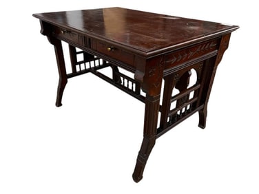 Nicely carved Mahogany Library Table