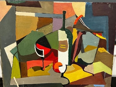 Elanor A. Nussbaum signed oil on board