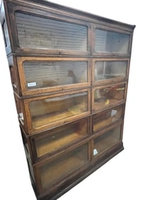 Oak Double Barrister Bookcase