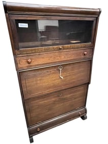 C.J. Lundstrom Mfg. Co. Oak Sectional Bookcase