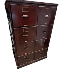 Library Bureau SoleMakers Mahogany 8 Drawer File Cabinet