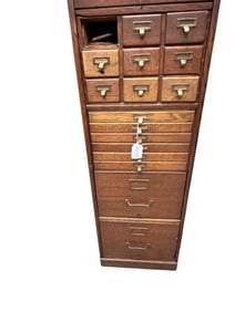17 Drawer Macey Oak File Cabinet