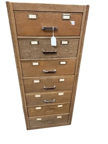 Oak U.S. P.O. Dept. Library File Cabinet