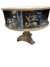 Mid Century Rotating Mirrored Table