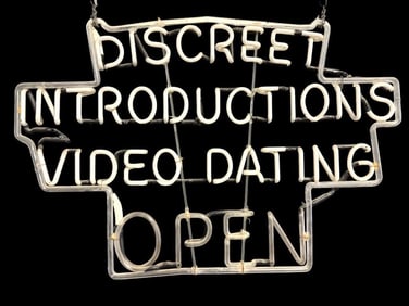 Discreet Introductions Video Dating Neon Sign