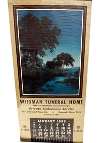1958 Maxfield Parrish Funeral Home Calendar