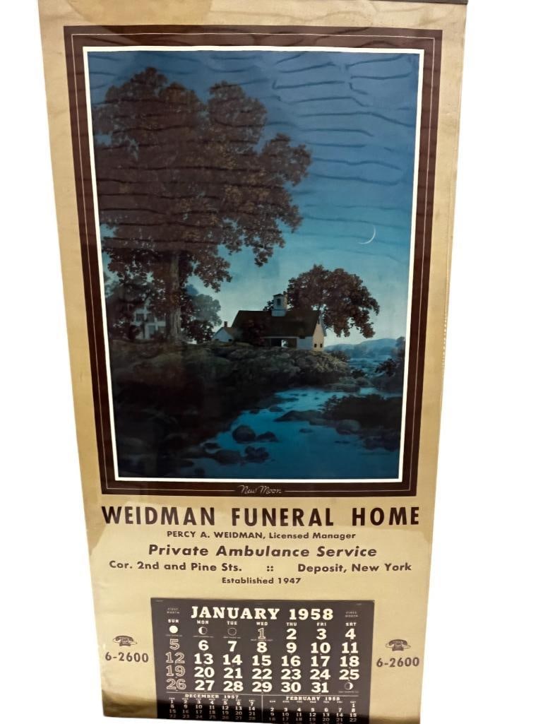 1958 Maxfield Parrish Funeral Home Calendar (1 of 6)