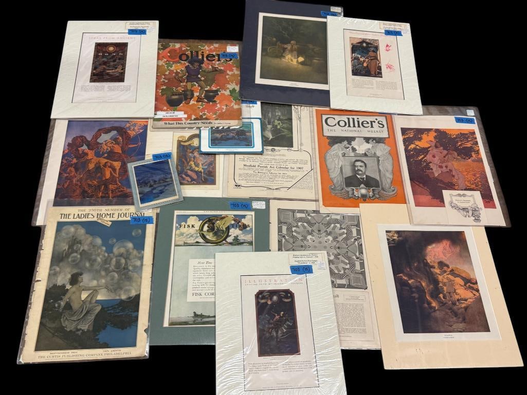 15 Maxfield Parrish Art Prints, Christmas Cards etc (1 of 17)