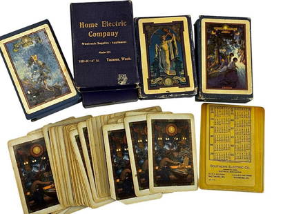 Maxfield Parrish Playing Cards and Pocket Calendar: Maxfield Parrish Playing Cards and Pocket Calendar. 5 pieces.