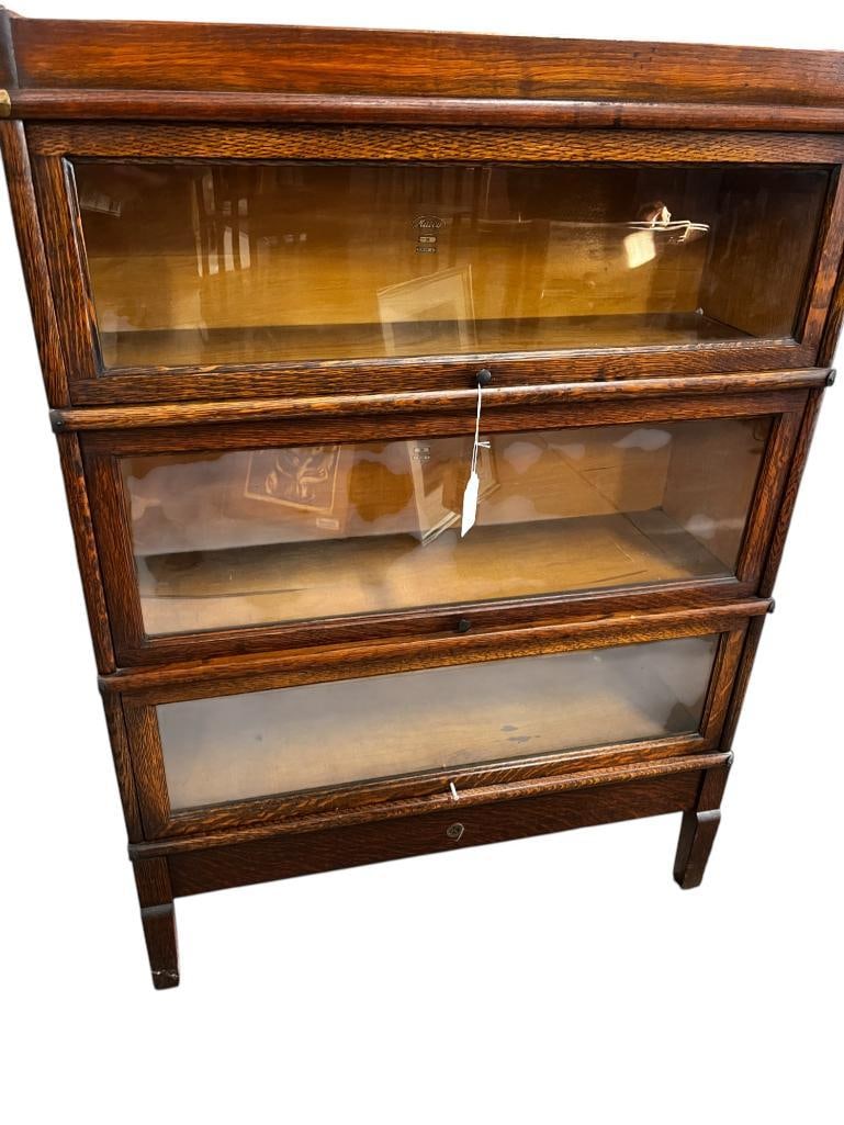 Macey 3 Stack Oak Barrister Bookcase (1 of 6)