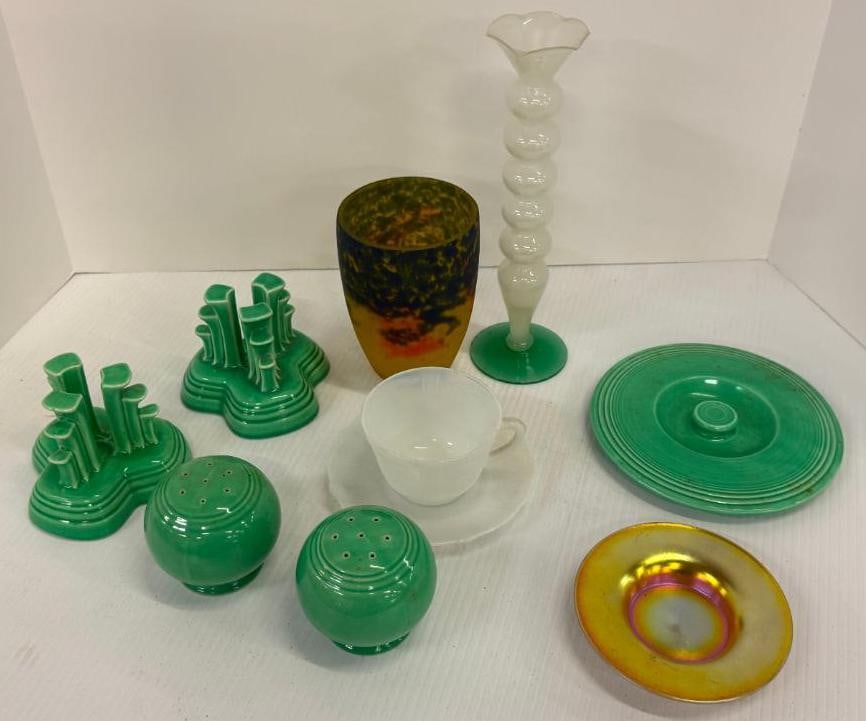 Steuben Art Glass, Mueller Vase, Fiesta Ware etc (1 of 13)