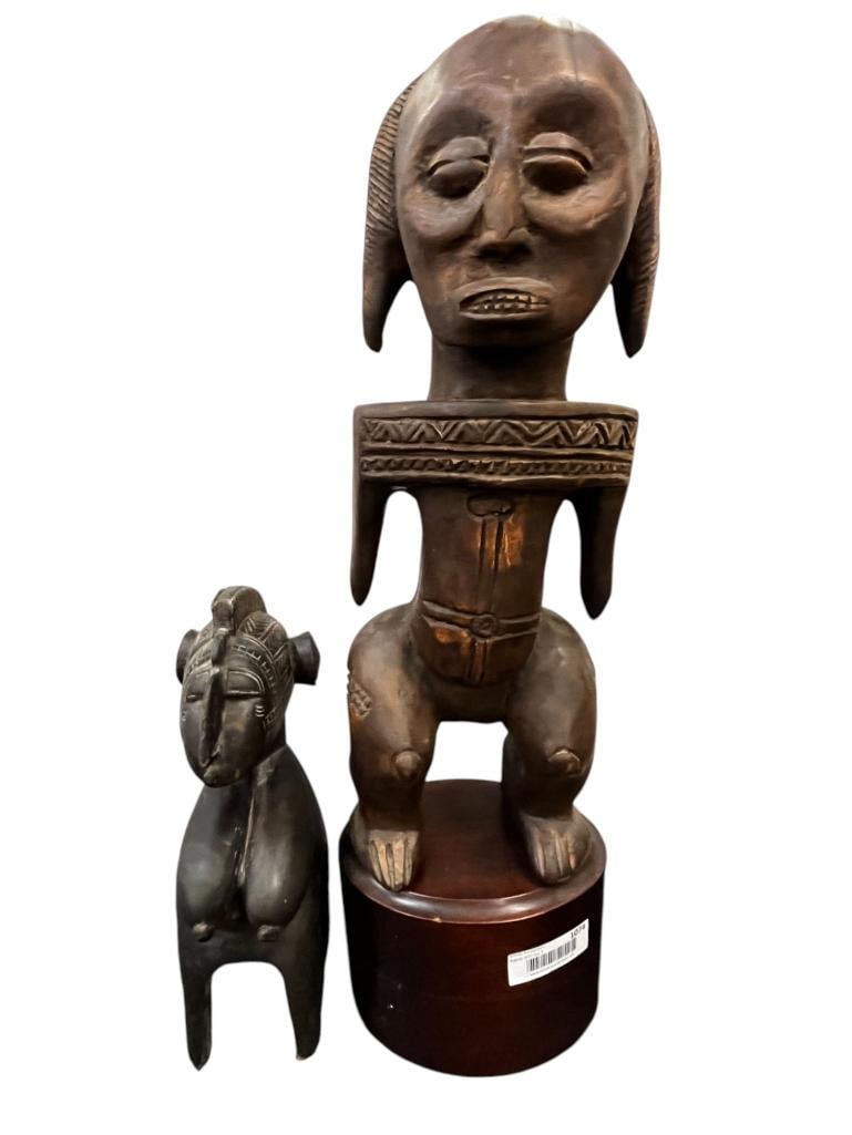 2 African Carved Wood Statues (1 of 6)