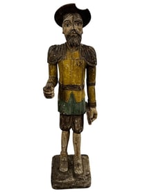 Hand Carved wood Don Quixote Statue