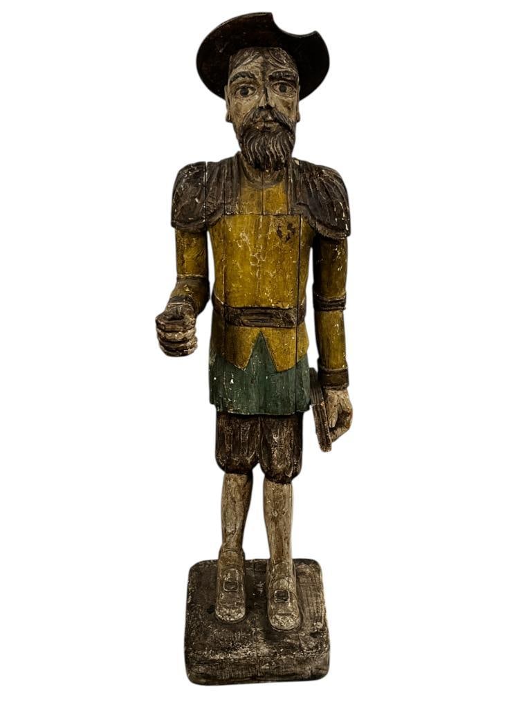 Hand Carved wood Don Quixote Statue