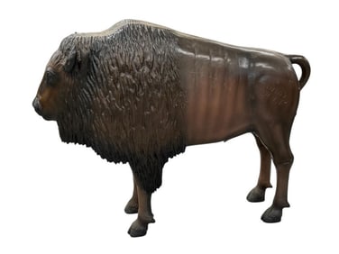 Carved Wood Bison
