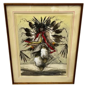 Larry Fodor Apache Dancer signed CTP print