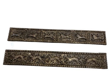 2 Carved Wood Panels