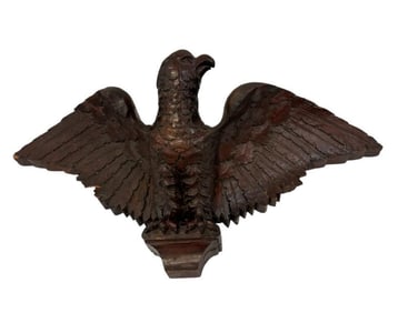 Oak Hand Carved Eagle