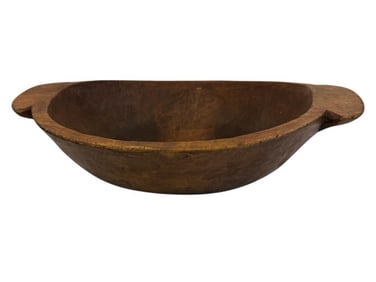 Hand Carved double handle wood bowl