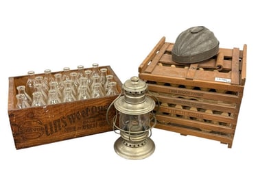 Egg Carrier, Glasbake Bottle, Lantern and more