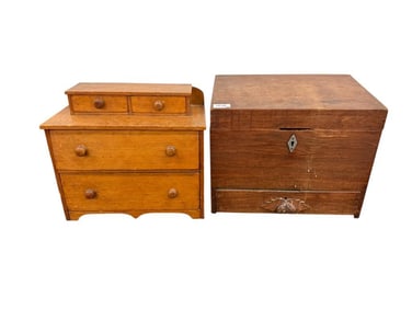 Small Wood Dresser and Chest