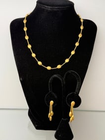 18k Gold Marco Bicego necklace and earrings
