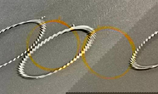 14k Gold Hoop Earrings: 14k Gold Hoop Earrings. Need hooks. Approx. 8 grams.