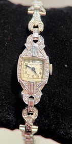 Platinum and Sterling Hamilton Art Deco Ladies Watch