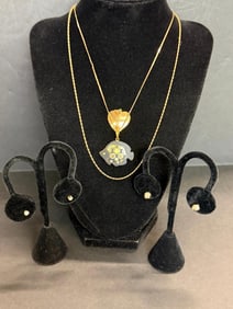 14k Gold Earrings, Necklaces etc