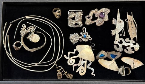 Sterling Silver Jewelry Earrings, Pins, Necklaces etc.