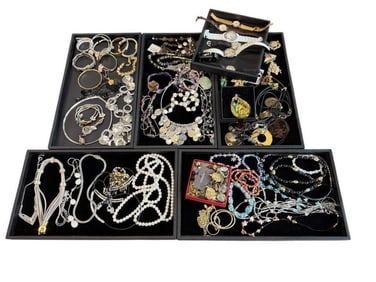Costume Jewelry, Necklaces, Pins, Watches etc